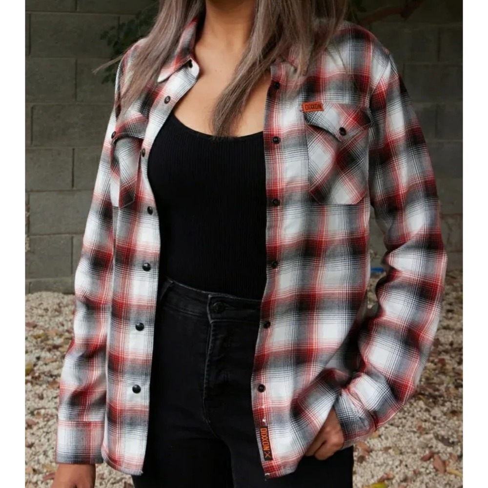 Dixxon Flannel Womens The Eagle D-Tech Long Sleeve Button Down Shirt Size S